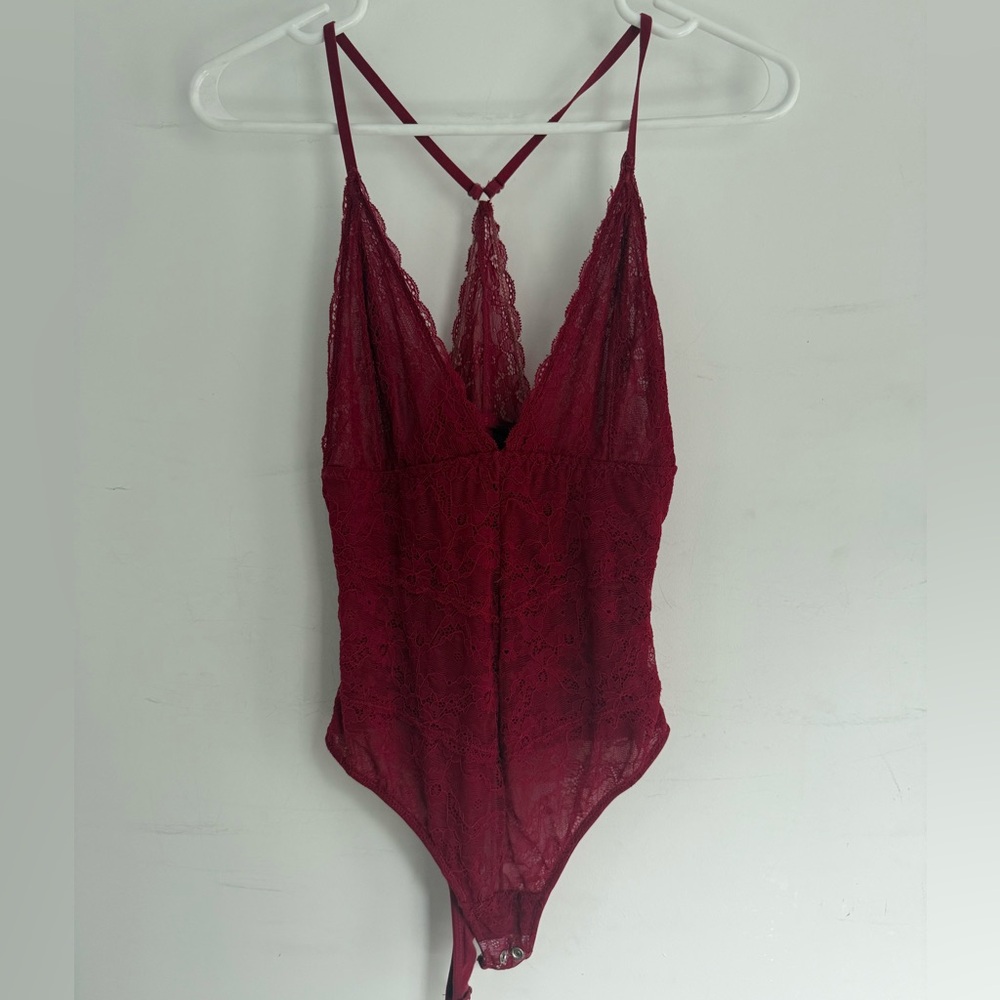 Dynamite Red Lace Bodysuit